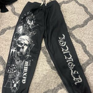 Youngla Black Graphic Sweatpants